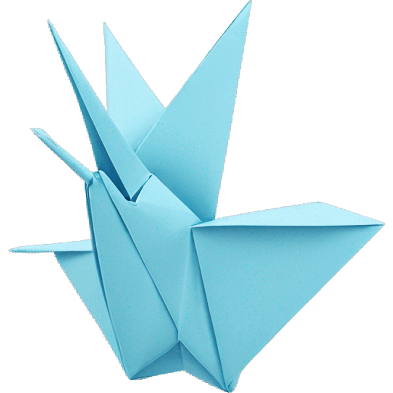 Baby blue Paper crane  emoji