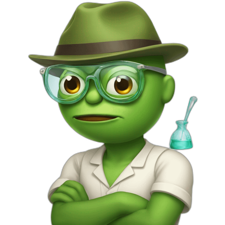 pepe guy with glass emoji