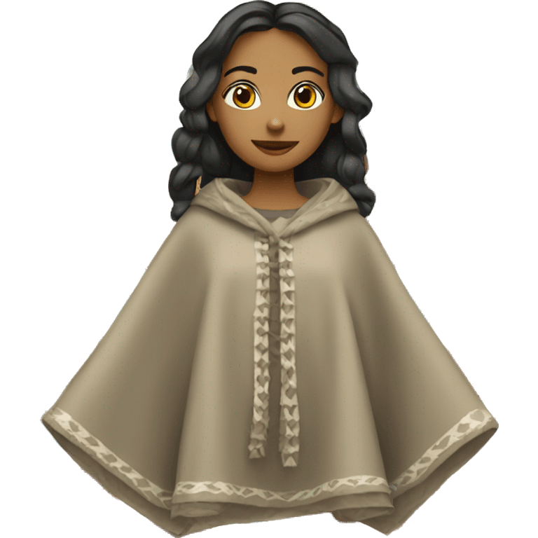 girl poncho emoji