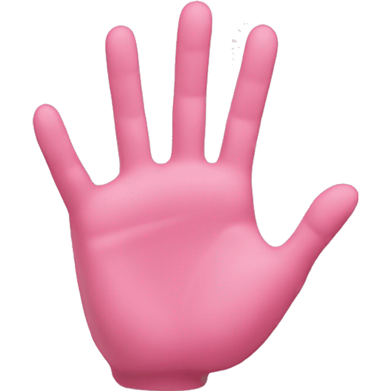 Pink hand emoji