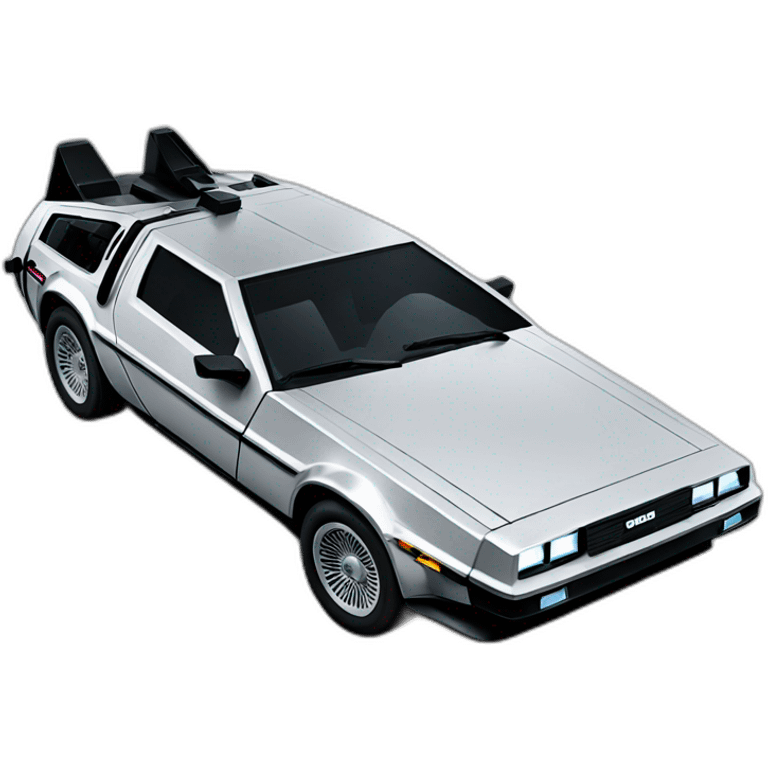 simplified delorean emoji