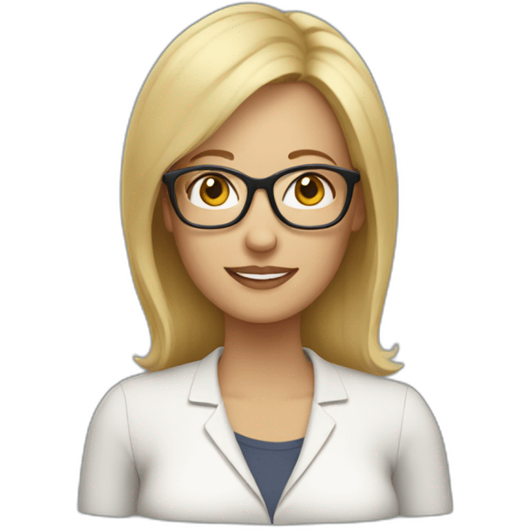 mom with blonde hair and glasses emoji