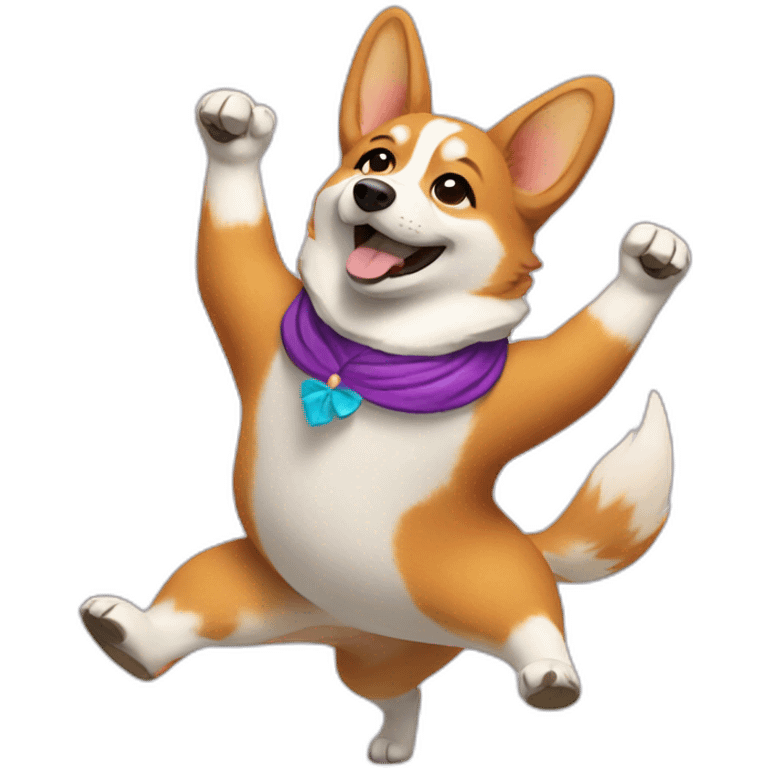 Dancing corgi emoji