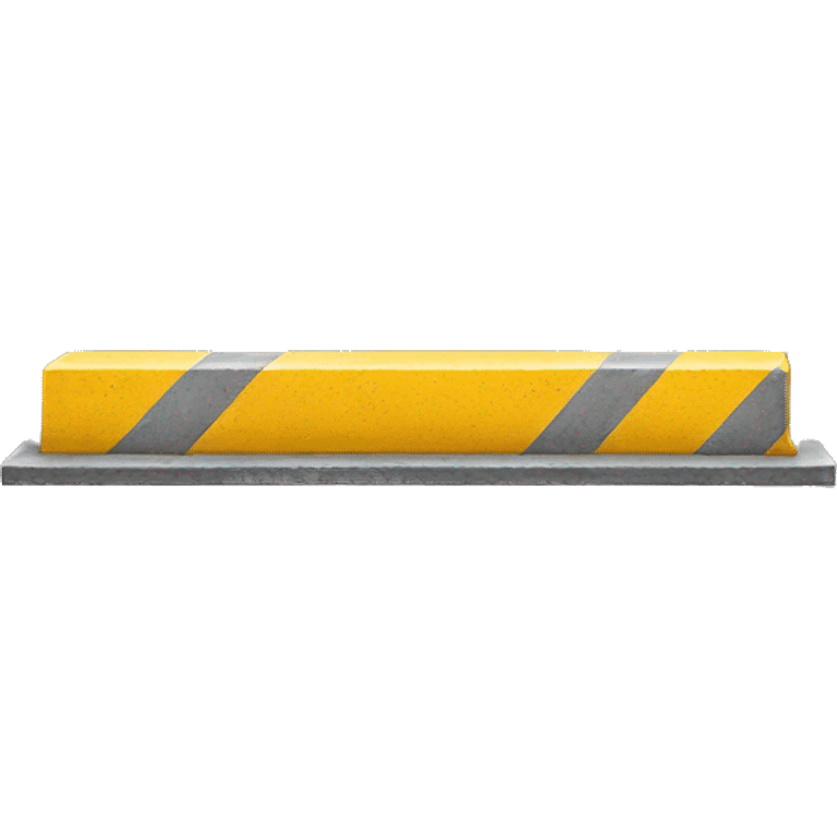 Yellow concrete parking curb emoji