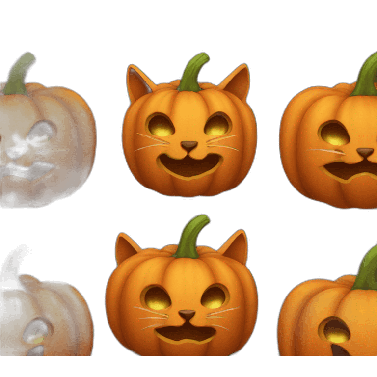 Cat pumpkin emoji