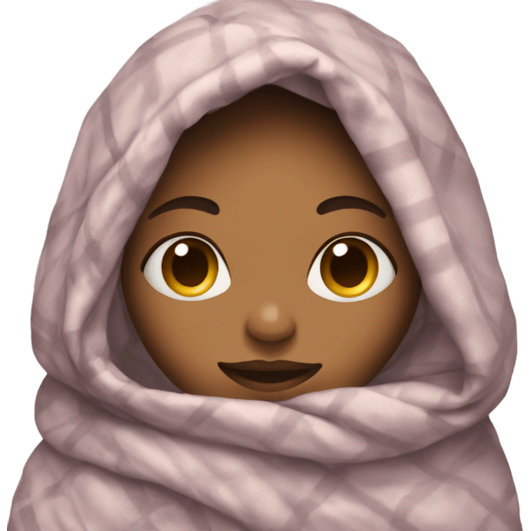 Girl wrapped in a blanket  emoji