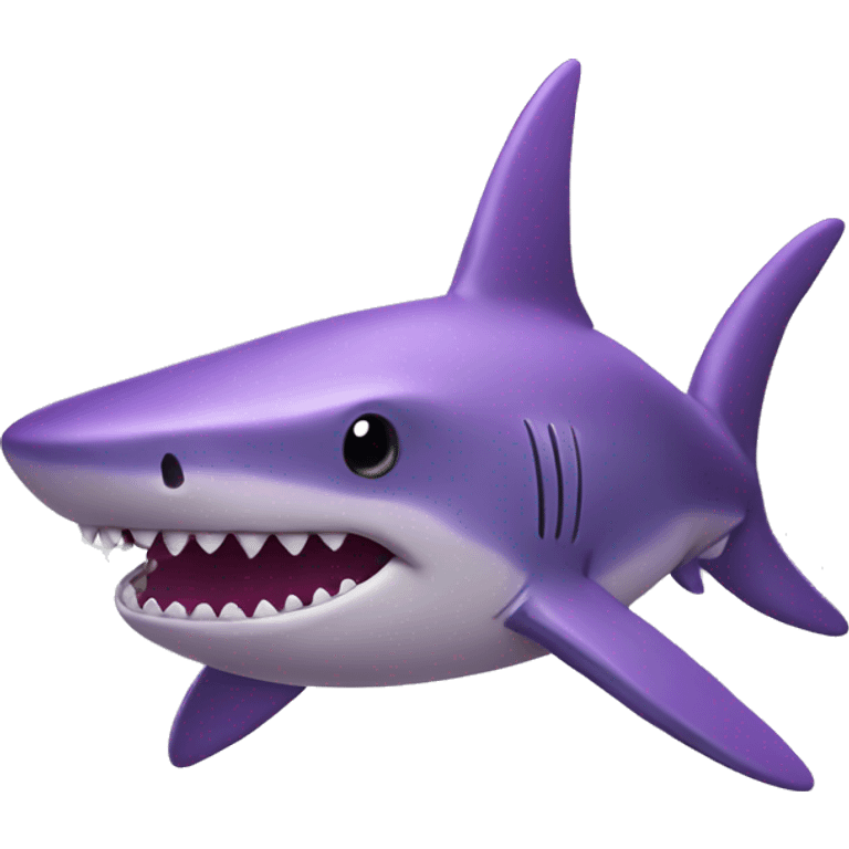 purple shark happy  emoji