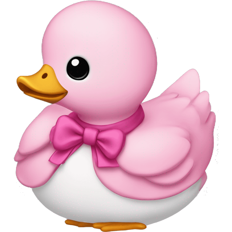 Eine Ente mit einem pinken Shirt  emoji