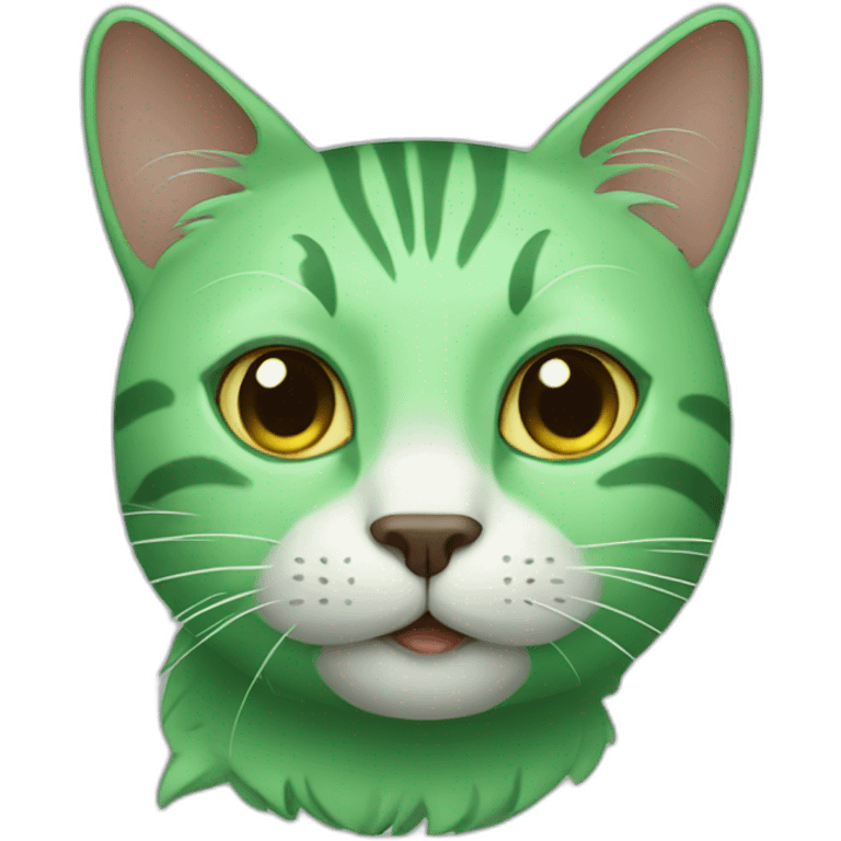 Green cat emoji