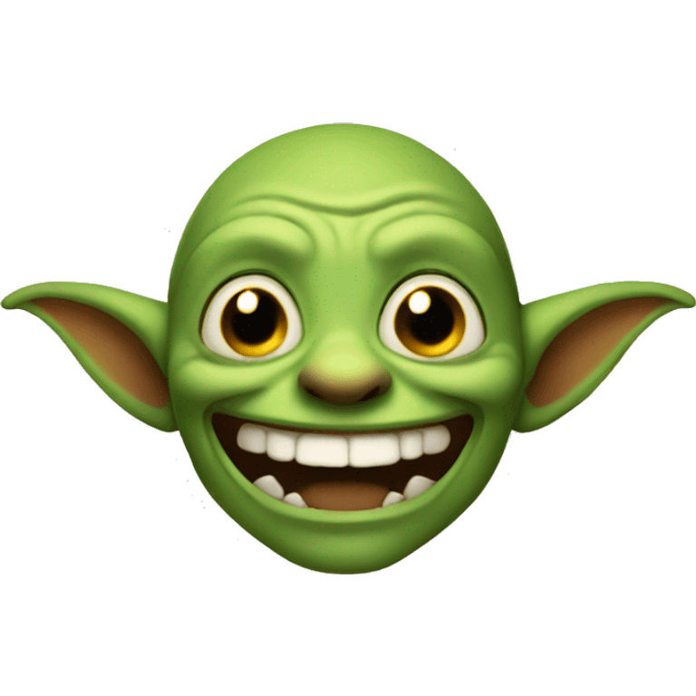 A happy goblin.  emoji