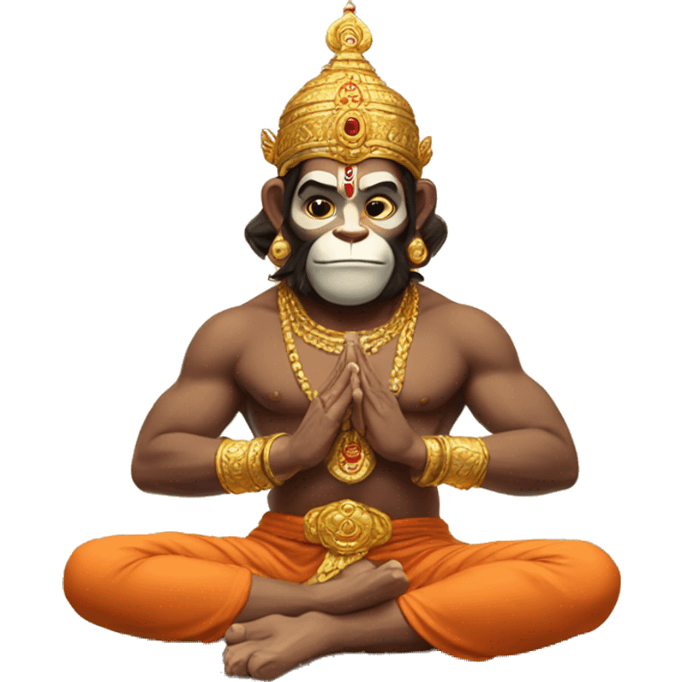 Lord Hanuman meditating  emoji