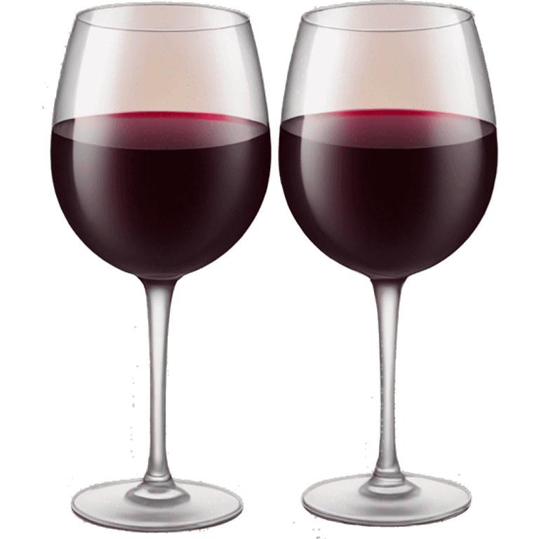 2 glasses of red wine cheersing  emoji