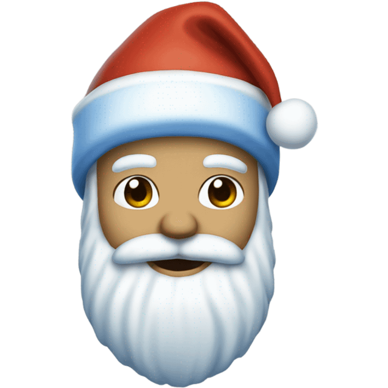 Blue Santa white beard emoji