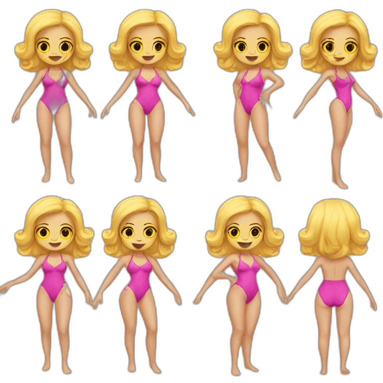 chic with 6 arms in swimsuit emoji