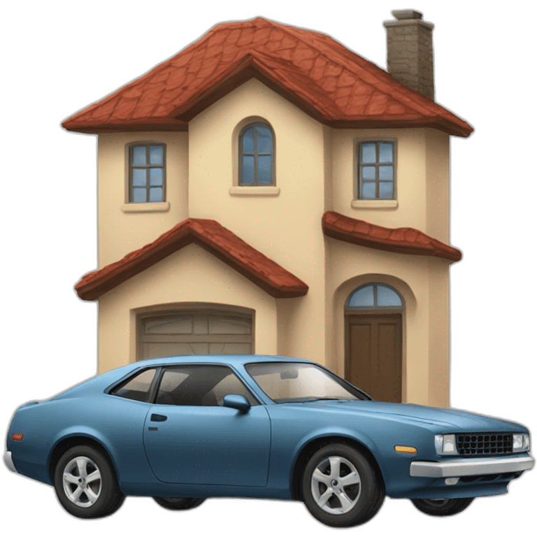 car and house emoji