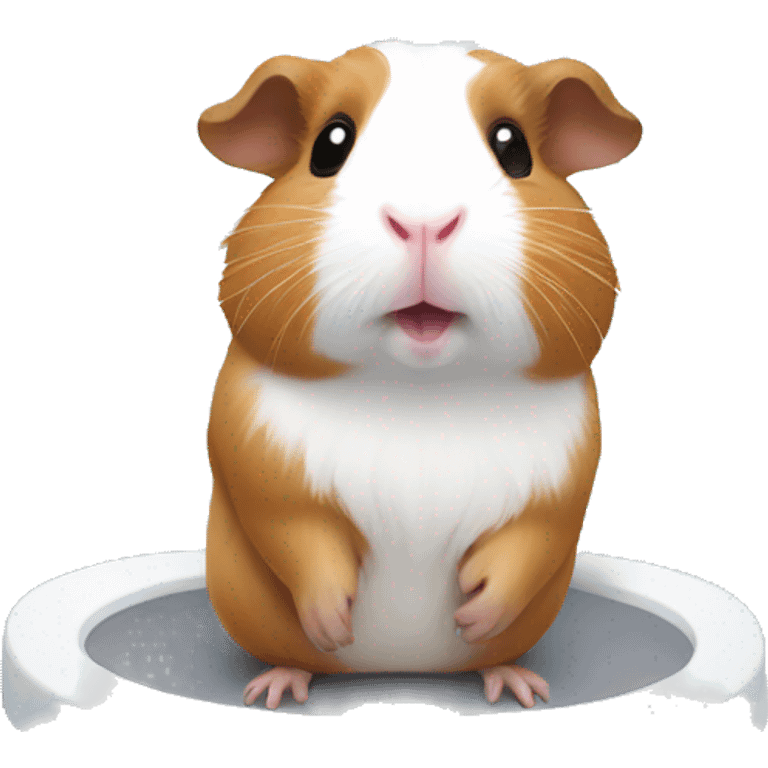 Guineapig in the restroom  emoji