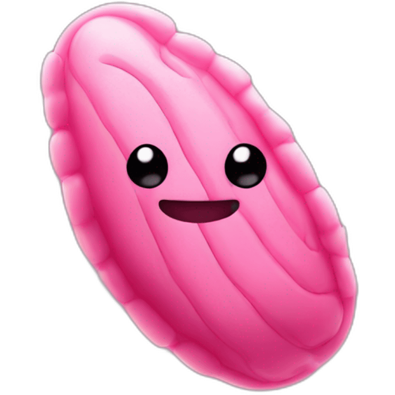 happy pink mitochondria emoji