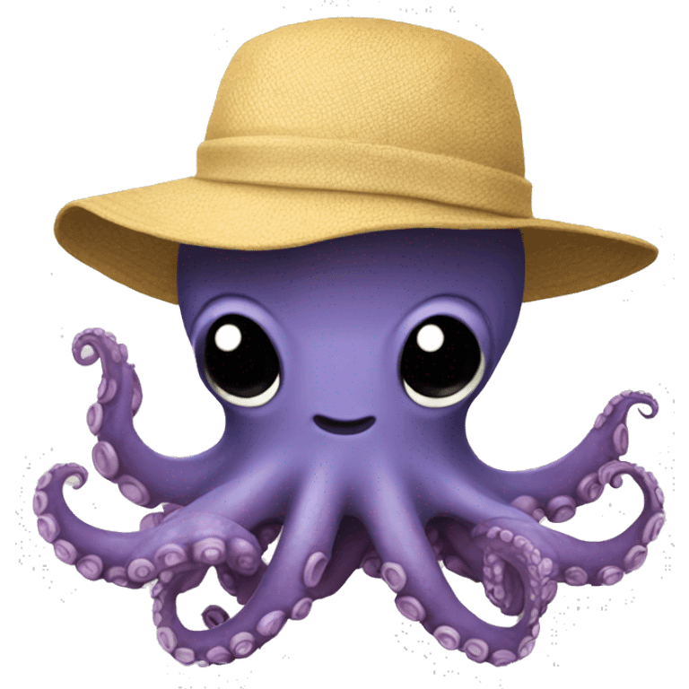 Octopus with a bucket hat emoji