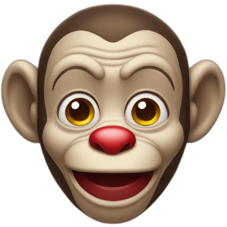 Monkey clown emoji