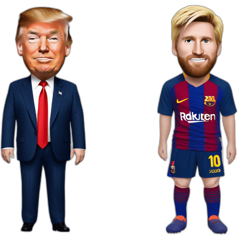 Trump and Messi emoji