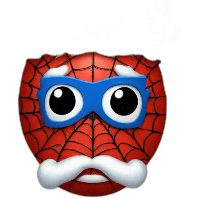 Fat spiderman with a festive holly crown emoji