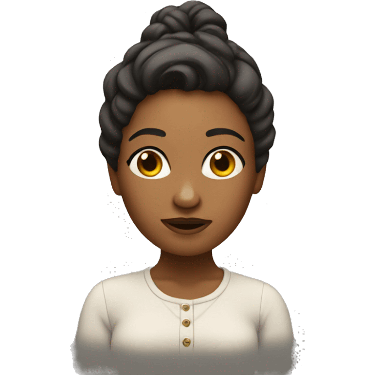 memoji thinking woman emoji