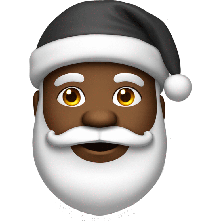 fat african american santa  emoji