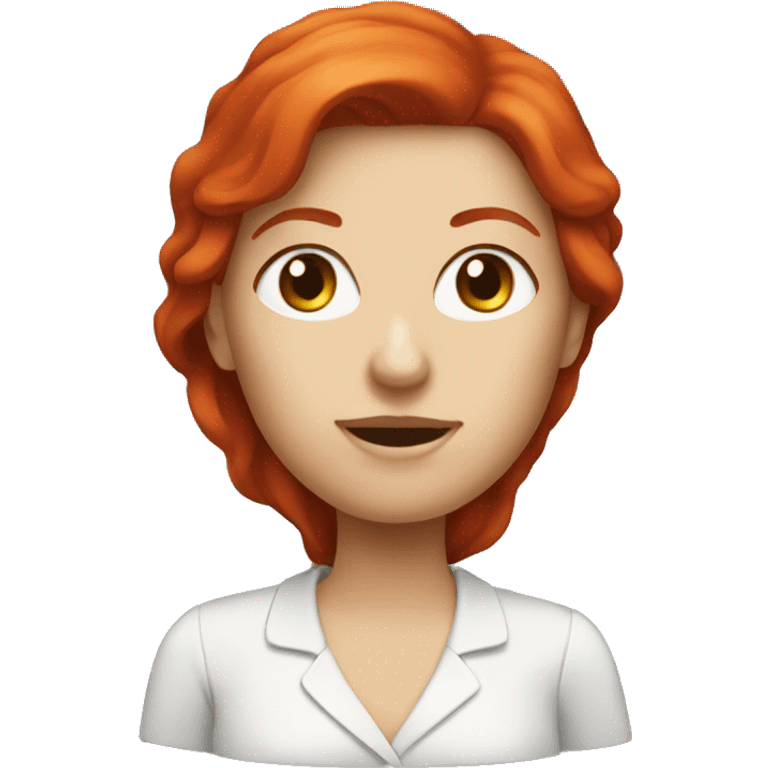 red head lady head of meeting emoji