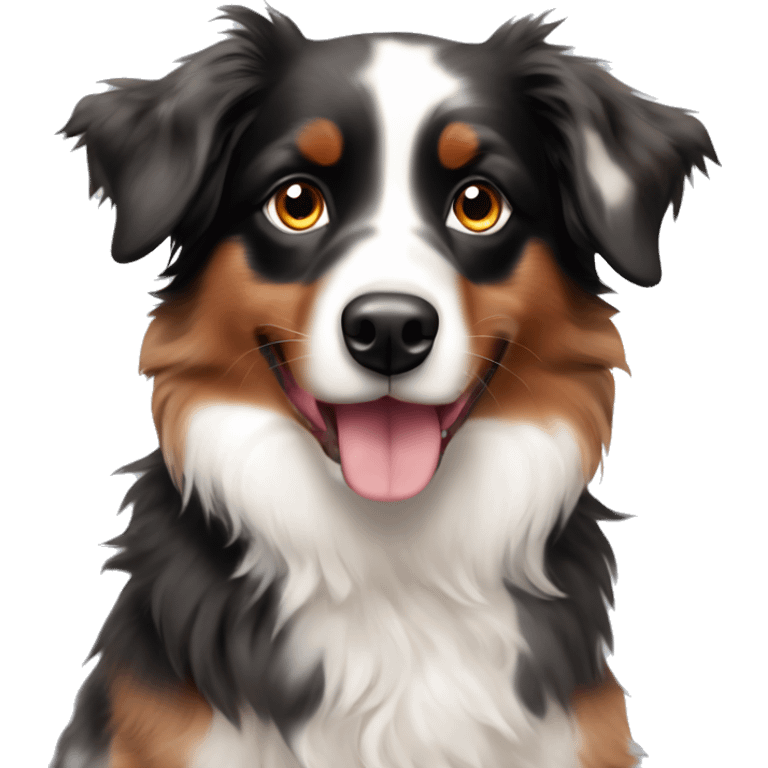 Red Merle mini Australian shepherd dog emoji