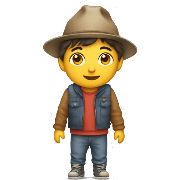 niño con gorrito y pulgar arriba emoji