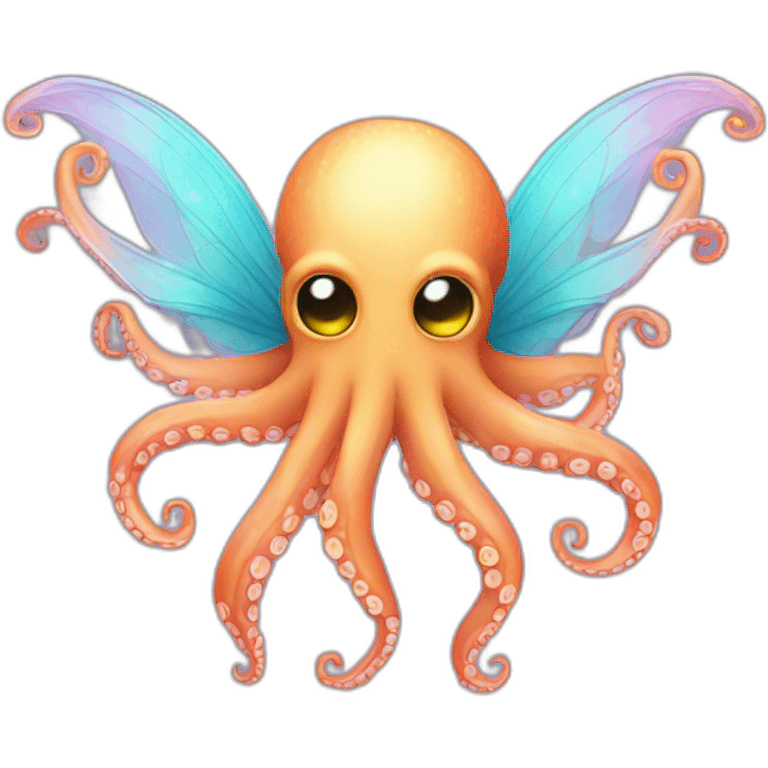 octopus with fairy wings emoji