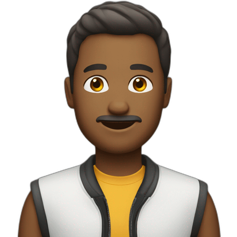 men with short hairs on bike emoji