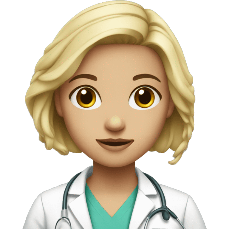 young white surgeon girl emoji