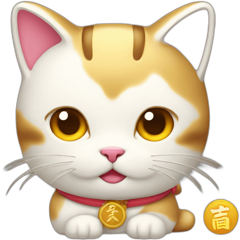 Lucky cat Japanese emoji