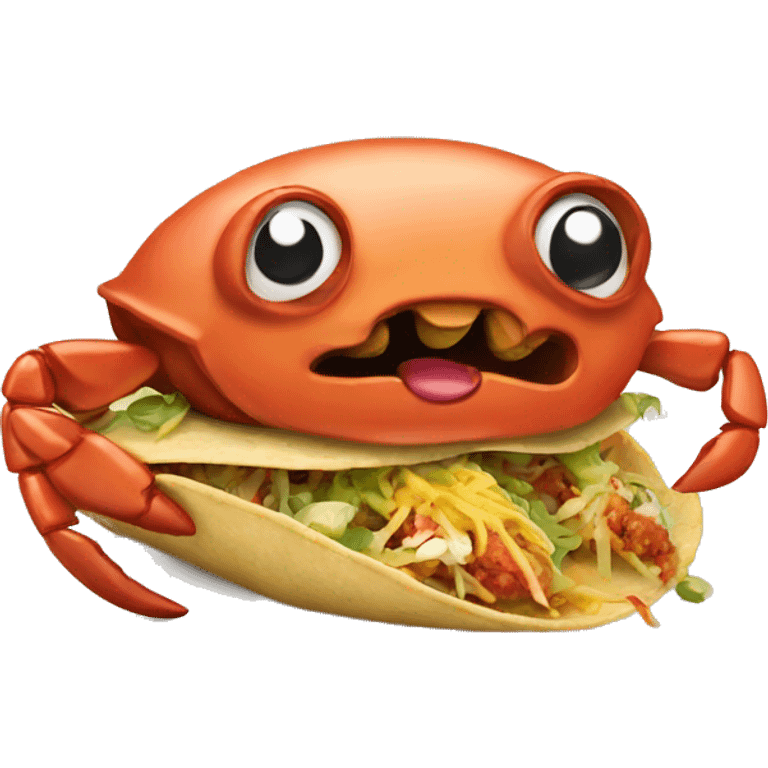 Crab eating tacos emoji