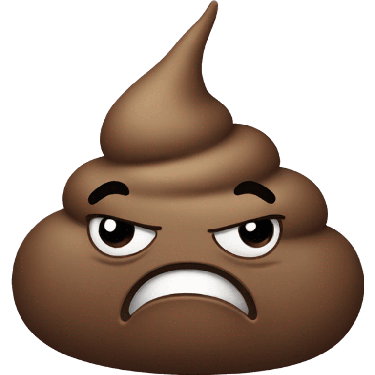 Angry poop emoji