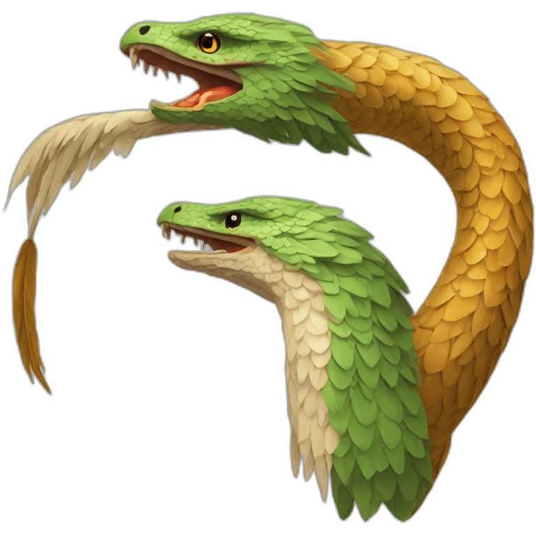 Aigle attrape serpent emoji