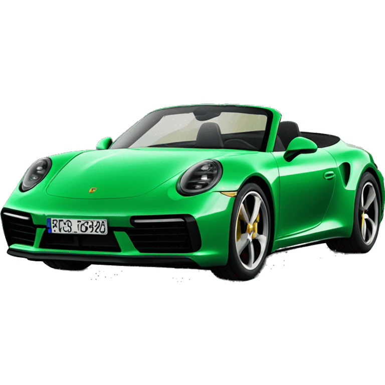 Porsche 2020 Green 911 cabriolet emoji