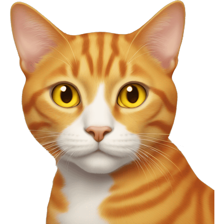 orange cat with yellow eyes emoji