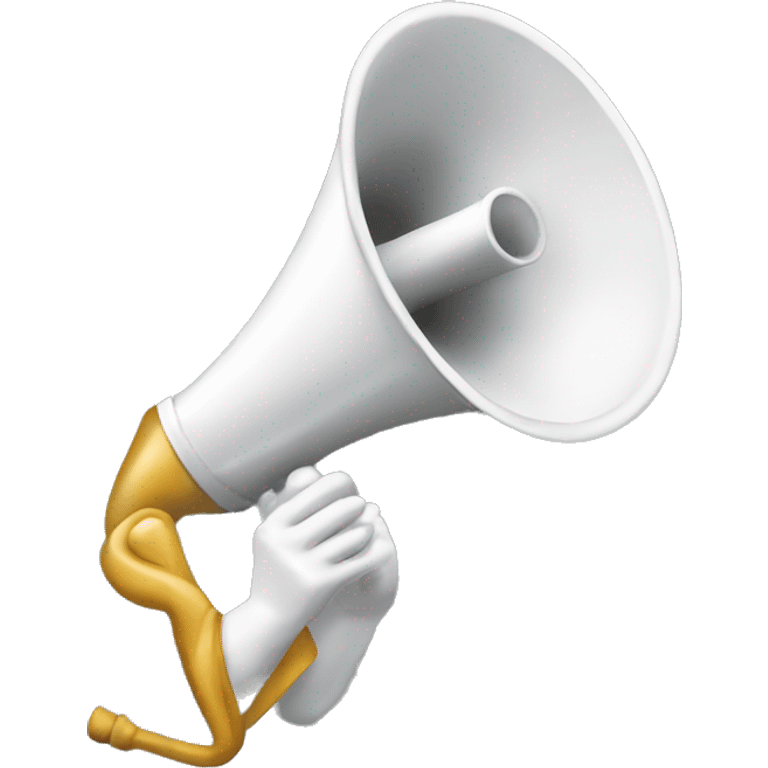 A horn megaphone, anthropomorphic emoji