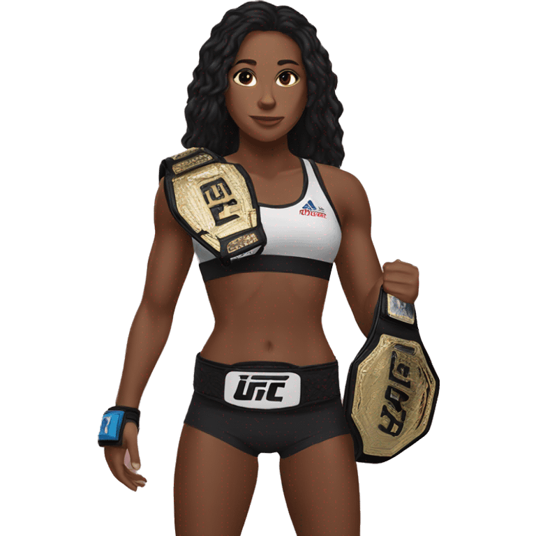 women holding ufc belt emoji