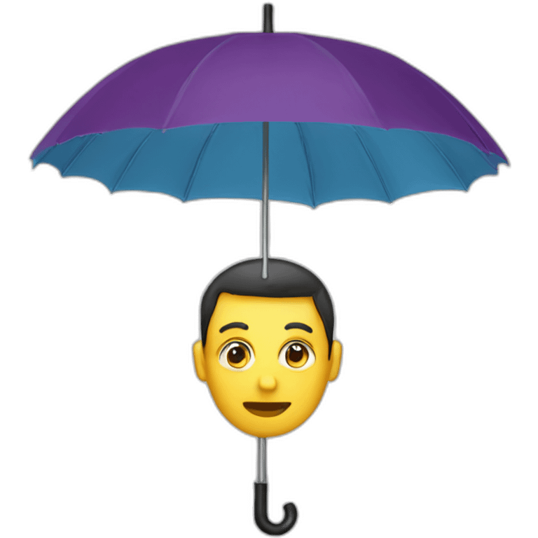 big umbrella in is head emoji