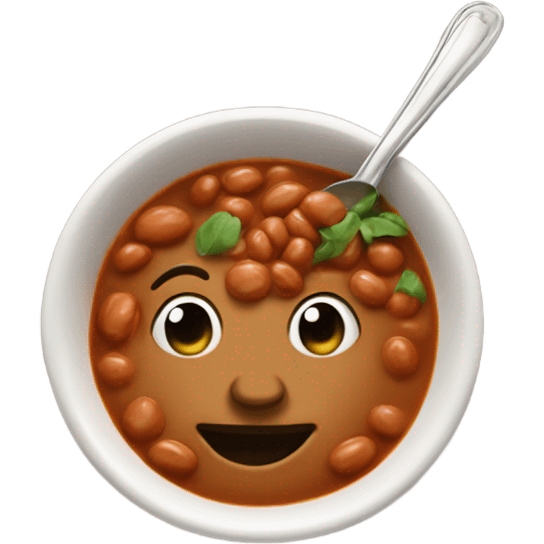 a spoonful of pinto bean soup emoji