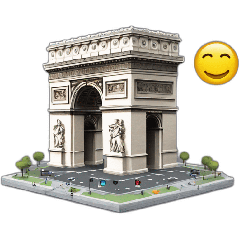 Macron qui escalade l’arc de triomphe emoji