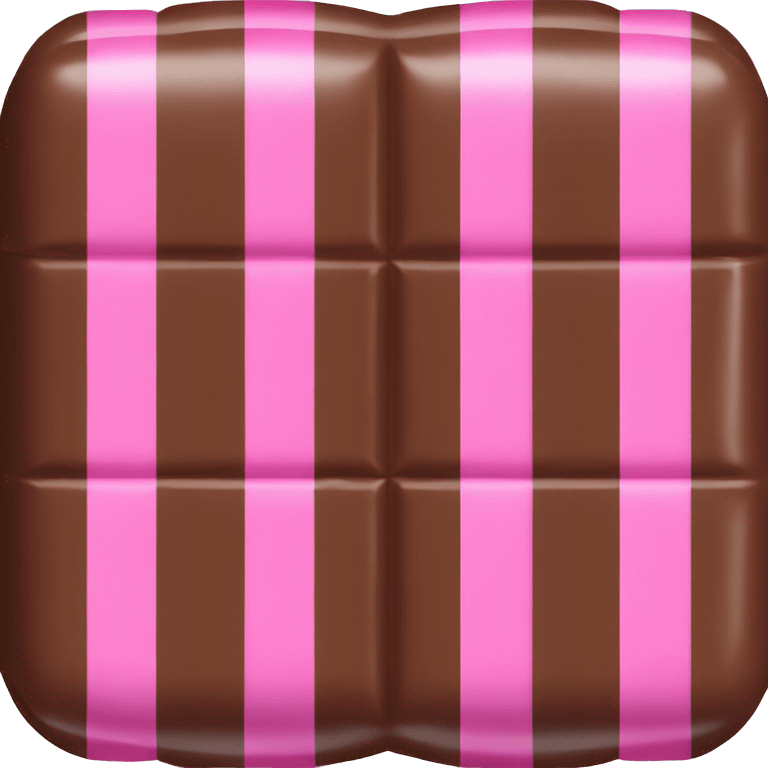 Chocolate bar in pink wrapper emoji