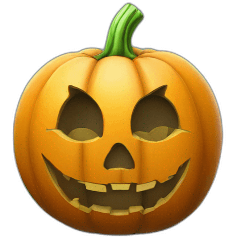 halloween pumpkin with dollar symbol in holes emoji