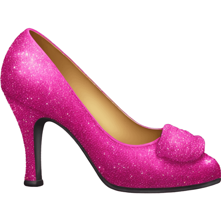 hot pink sparkly heel emoji