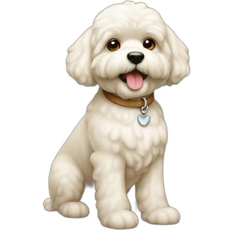 Bichon dog beige emoji