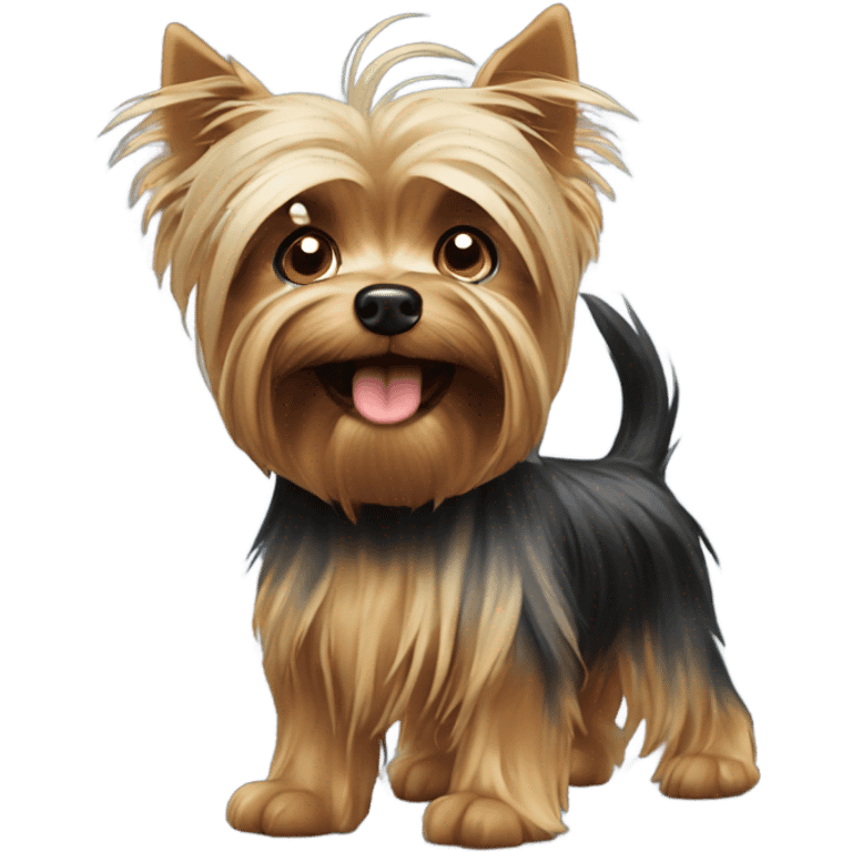 Crazy Yorkshire terrier emoji