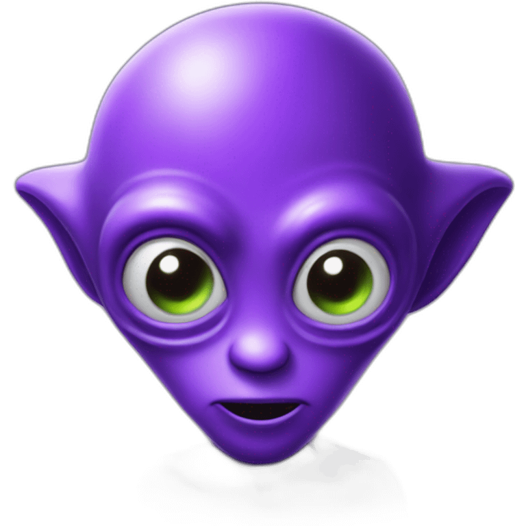 purple funny alien emoji